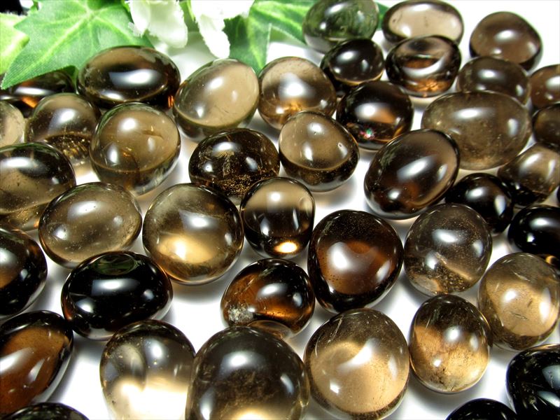 明るめカラー スモーキークォーツ タンブル 詰め合わせ 一袋100g 約6-9個入り 魔除け 厄除けのお守りに 茶水晶 ブラジル産 パワーストーン 天然石