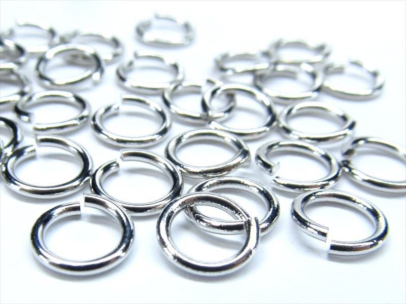 シルバーカラー 丸カン パーツ 大きめ約7mm 4gセット(約30個前後入り) いろいろ使えるチャームシリーズ