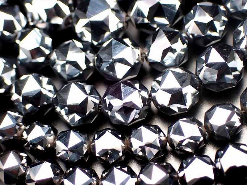 テラヘルツ鉱石 スターカットビーズ 約9mm-10mm珠 一連 約38-40cm 極上スターカット 話題の 高純度 テラヘルツ 鉱石 2026年 検査機関にて検査済み 本物保証