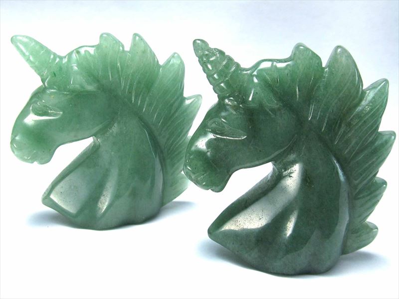 グリーン アベンチュリン ユニコーン 彫り 高さ約50mm 重さ50g-60g前後 インテリアに 風水グッズ ユニコーン 置物 パワーストーン 天然石