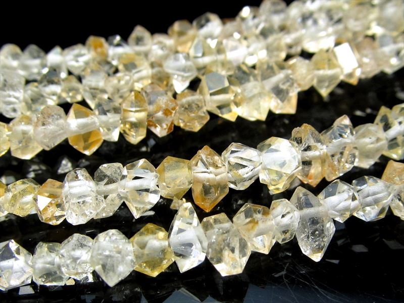 石サイズ幅4mm-6mm マンゴークォーツ 連 一連 長さ約38-40cm サイズS パキスタン産