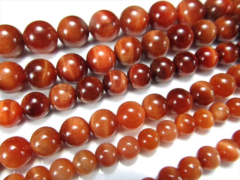 激安宣言 3A 約12mm珠 オレンジタイガーアイ 橙色虎目石 一連 約37-39cm 美麗シャトヤンシー 南アフリカ産 geki パワーストーン 天然石