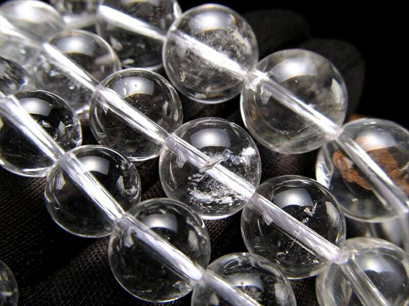 天然サシ入り 約6mm 天然サシ入り水晶 一連 約38-40cm ビーズ 連材 パーツ ブラジル産 パワーストーン 天然石