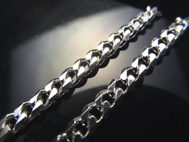 55cm 6面カット喜平チェーン Silver925 幅約4.2mm 金具最大幅約4.2mm ペンダントトップの相方 くさりチェーン CHN027