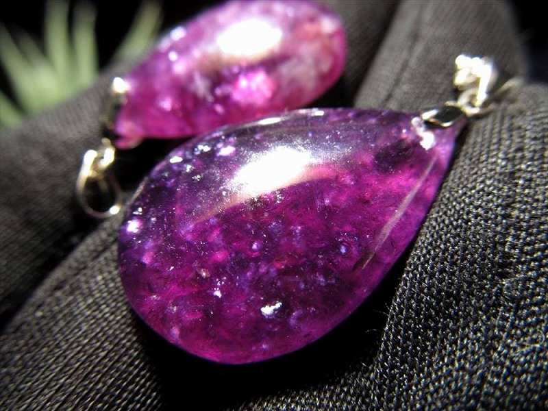 レピドライトシリカ ペンダントトップ 約3g-4g 1個売り パープルマイカと水晶が共生 妖艶パープルに浮かぶ白い羽 変革の石 Silver925 ブラジル産