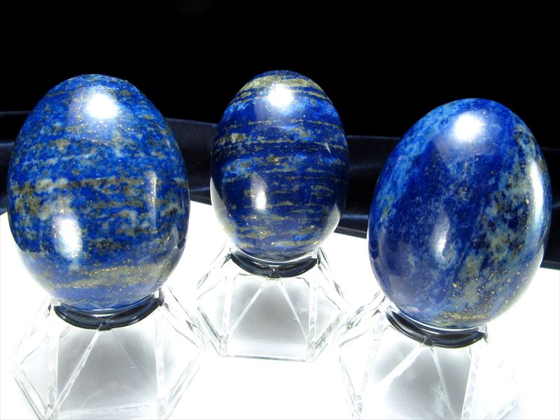 4A 濃厚発色 ラピスラズリ エッグ 卵型 置物 青金石 1個売り サイズ 約45mm-50mm 重さ100g-110g前後 アフガニスタン産 パワーストーン 天然石