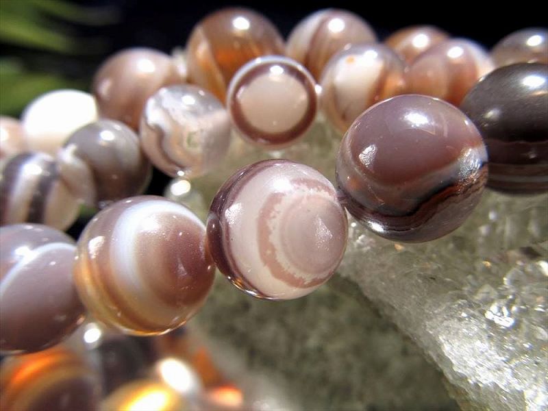 激安宣言 グレーカラータイプ 約10mm珠 MIXアゲート 一連 約37-39cm 天眼&ボツワナMIX 美しい縞模様 創造性を豊かにする石 ブラジル産 geki-sak