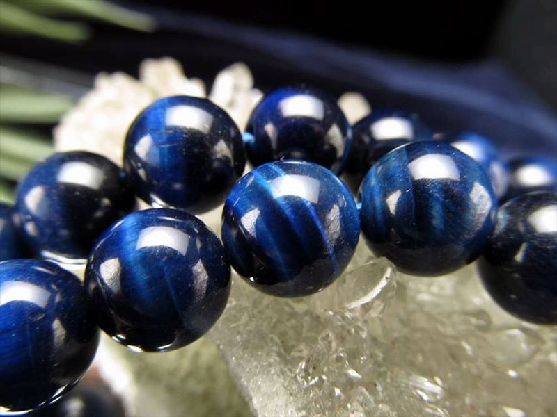 激安宣言 AAA 約14mm珠 ブルーカラー タイガーアイ 一連 約37-39cm 南アフリカ産 rn-s geki-sak パワーストーン 天然石