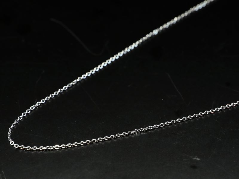 シルバータイプ サージカルステンレス あずき ネックレスチェーン 長さ約45cm 幅約1-2mm 金具最大幅約5mm 316L 馴染みやすい細目幅 メンズもレディースも inmy
