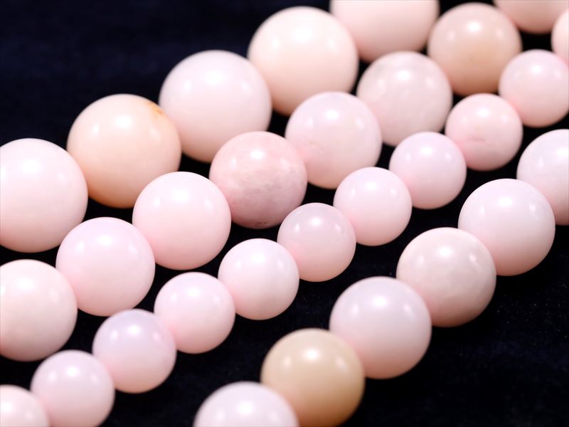 AA+ ピンクオパール 8mm-8.5mm珠 一連 約38-40cm オーストラリア産 2024年4月入荷分撮影 hos パワーストーン 天然石