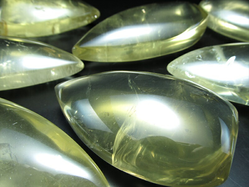 透明感抜群 レモンクォーツ しずく型 置物 重さ90g-110g 一個売り インテリア 癒しの石 ぷっくりとしたかわいい雫型のタンブル イエローカラー ブラジル産