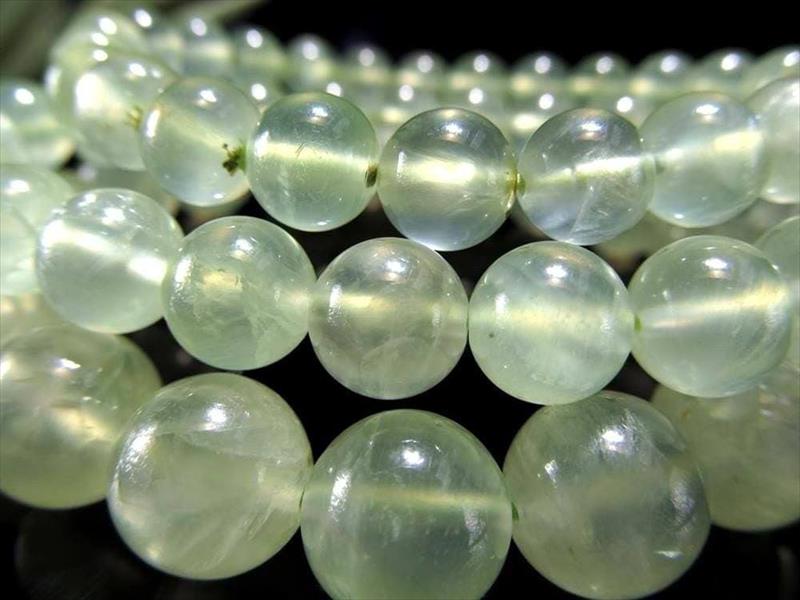 AA プレナイト 葡萄石 ブレスレット 8.5mm-9mm×22珠前後 感情のバランスを整えてくれる石 オーストラリア産
