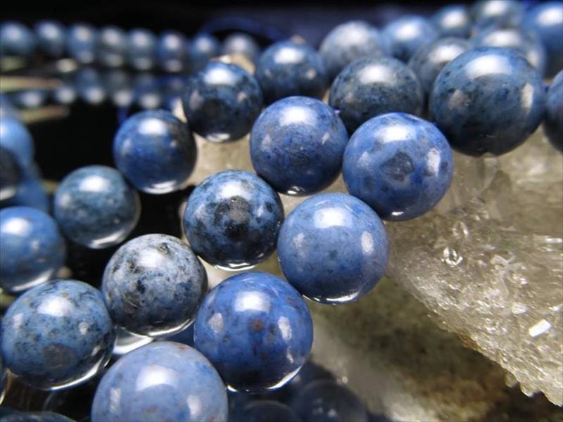 激安宣言 約12mm珠 ブルーカラーデュモルチェライト 一連 約37cm-39cm 発色良いピーコックブルー 南アフリカ産 geki-sak パワーストーン 天然石