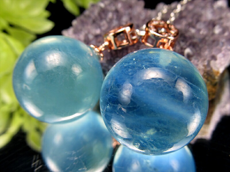 美しいサンタマリアブルー アクアマリン ペンダントトップ 石サイズ縦約19mm-22mm 1個売り まるで深海 海の妖精の宝物 選べる3色の金具 ピンクゴールド