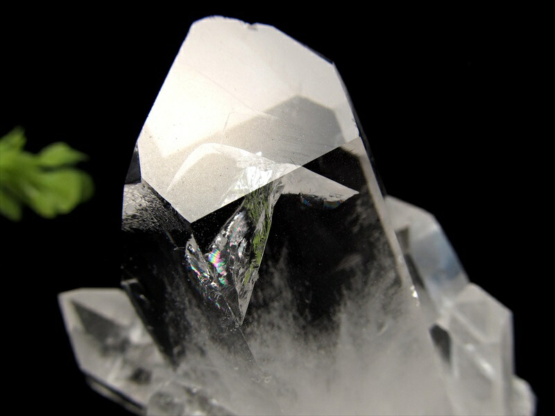 5A 虹入り トマス産 超透明水晶 クラスター ギャランティカード付 最大幅約59mm 重さ189.5g 透明度抜群 最高級 浄化 一点物 ブラジル トマス・ゴンサガ産 hos