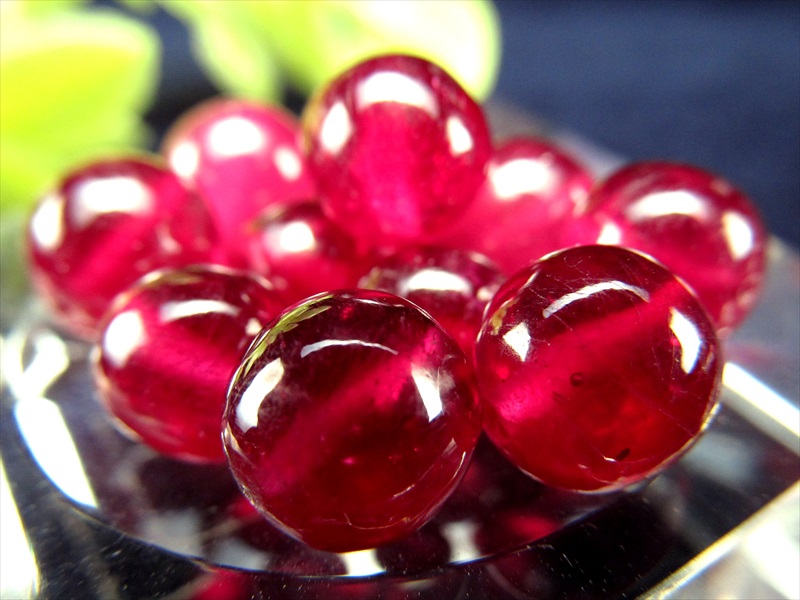 粒売り 最高級プレミアランク 宝石質ルビー バラ珠売り 7mm 透明感抜群 濃厚レッド 宝石の女王 ミャンマー産 tu-p