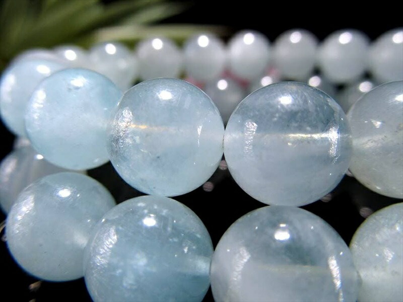 お買い得価格 2A アクアマリン ブレスレット 7mm-7.5mm×25珠前後 3月誕生石 ふわふわアイスブルー 透明感あり月の女神 ディアナ の石 ブラジル産