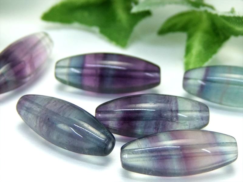 天珠型 レインボーフローライト 縦約20mm-22mm×幅約8.0mm-8.5mm 1個売り 天珠型ビーズ ブラジル産 hos ‐s パワーストーン 天然石