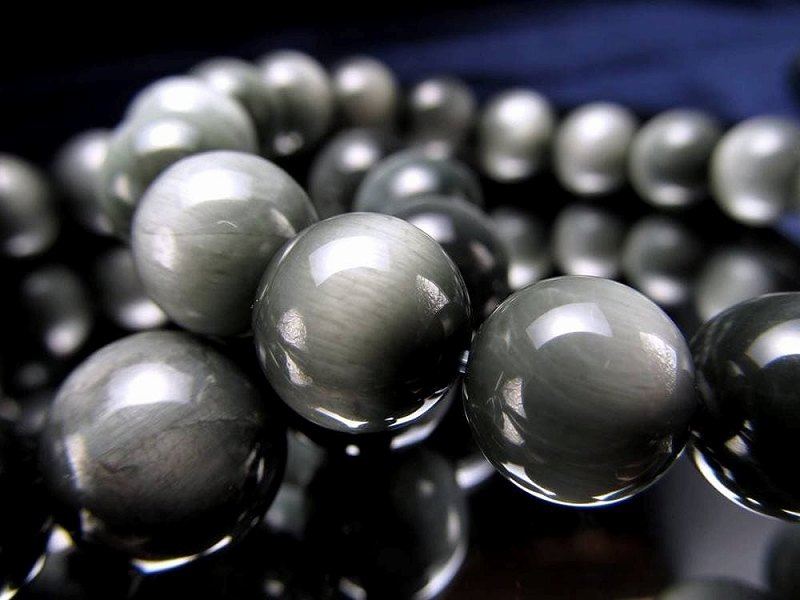 美麗キャッツアイ効果 5A イーグルアイ 鷲目石 ブレスレット 8mm-8.5mm×23珠前後 艶光沢抜群 濃淡はっきりすべてを見通し幸運を招く聖なる石 南アフリカ産