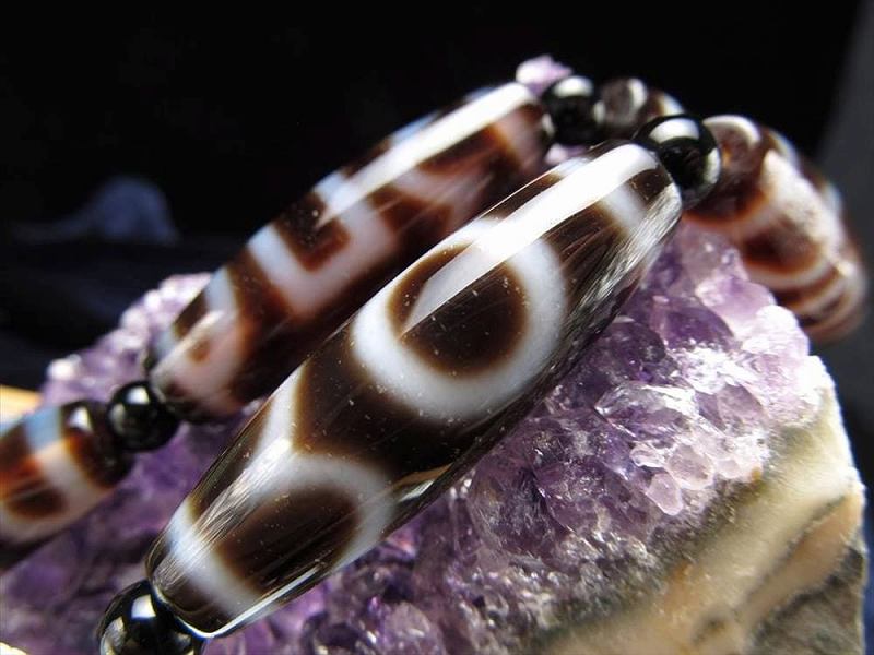 息増懐珠天珠 連 天珠サイズ約37mm 一連5個付き 商売繁盛・仕事成功をもたらす お買い得 天珠連販売