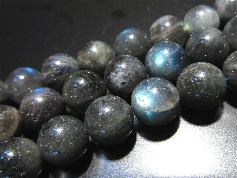 濃色タイプAA+ 約10mm珠 マルチカラーシラー ラブラドライト 曹灰長石 一連 約37cm-39cm シラー抜群 極上 天然石 ビーズ マダガスカル産 パワーストーン