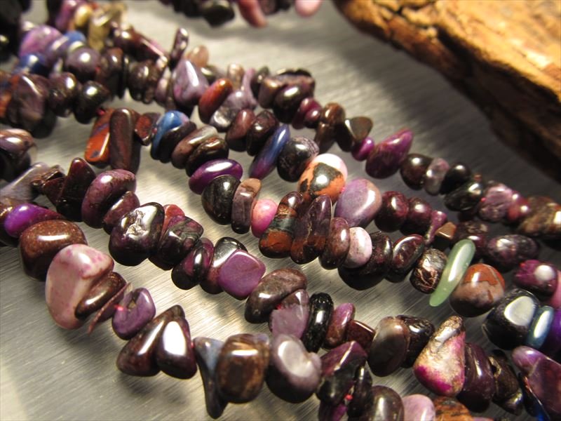 スギライト さざれ 連 約4-9mm 一連 約38-40cm 人気 三大ヒーリングストーン rn-p パワーストーン 天然石