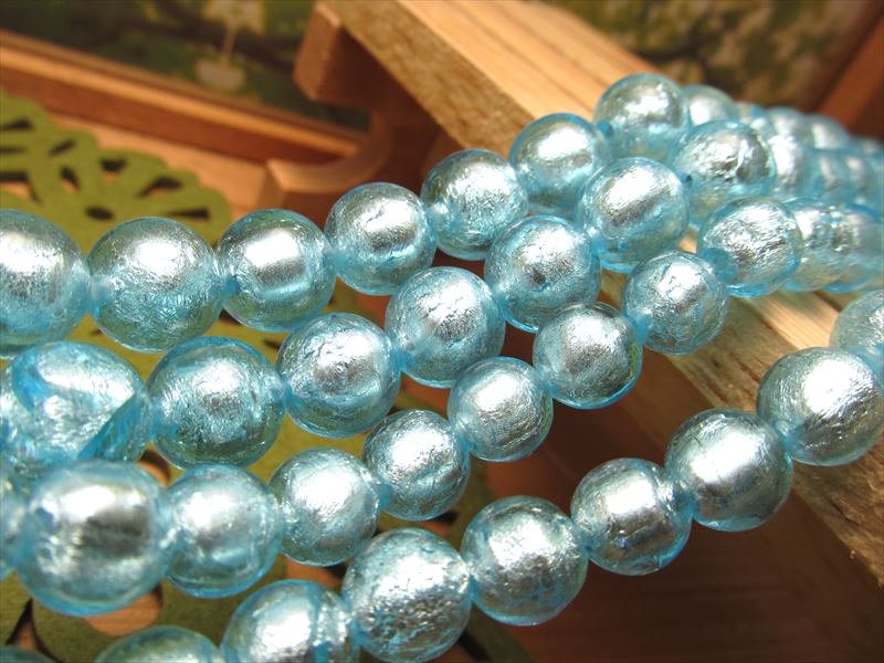 トンボ玉 とんぼ玉 ブルータイプJ ラウンド型 12mm 一連 約34cm 約30珠 昔ながらの人工ビーズ 激安 ホタルガラス ビーズ rn-p パワーストーン 天然石