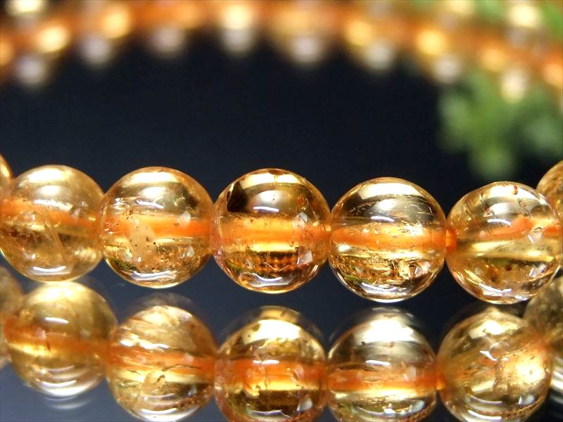 透明感抜群 S級 インペリアルトパーズ ブレスレット 約6.5mm-7.5mm×29珠 11月の誕生石 美しくも絶妙な色合い トパーズの王様 最大の力の発揮 極上一点物