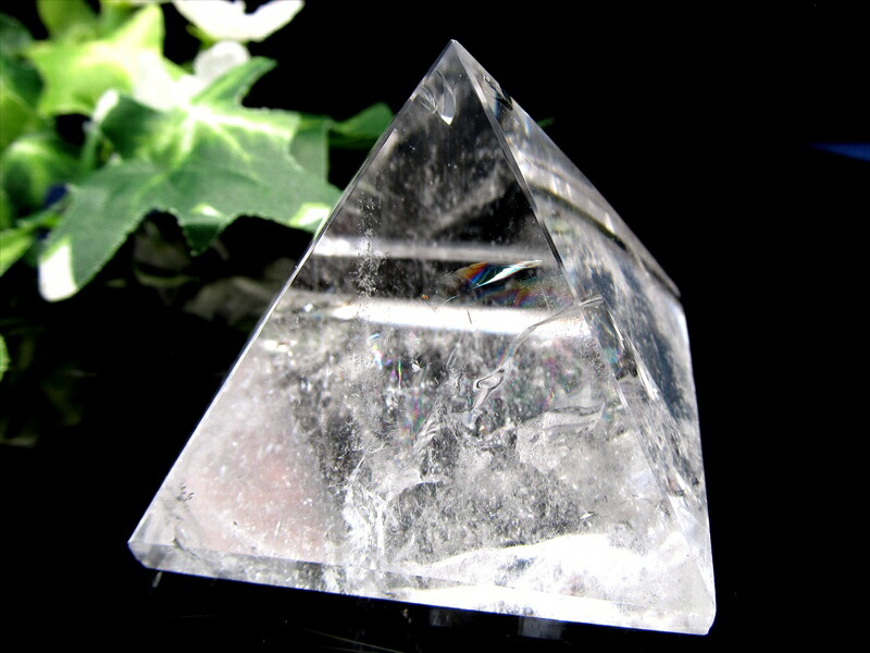 激レア レムリアン水晶 ピラミッド置物 高さ約39mm 重さ93.5g ギャランティーカード付 古代の叡智を封じ込めた水晶 レムリアンクリスタル