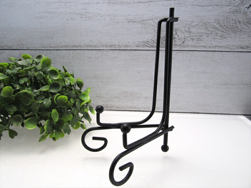 Lサイズ プレート・原石用 アイアンディスプレイ台座 ブラックカラー 最大幅約95mm×高さ約150mm プレートや原石のディスプレイに inmy-4 パワーストーン