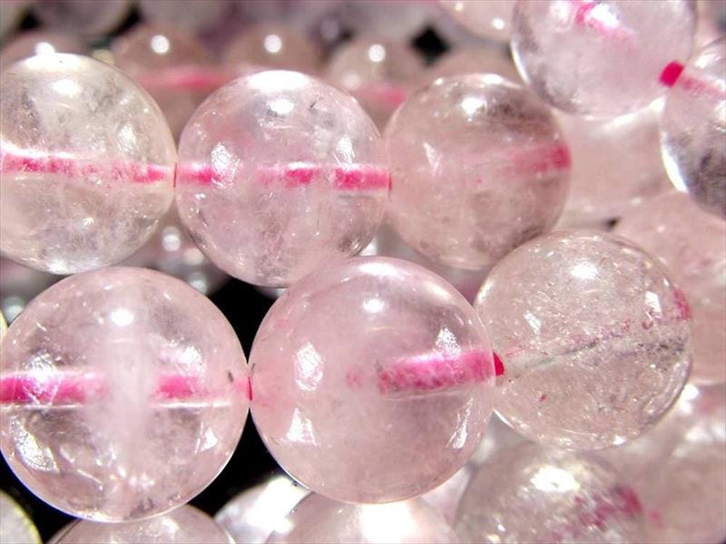 3A+ モルガナイト ピンクアクアマリン ブレスレット 約8mm-8.5mm×23珠前後 透明感あり 4月の誕生石 『清純・愛情・優美』の象徴 モルガン石 ブラジル産