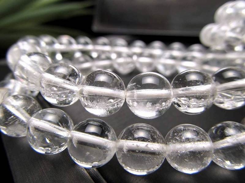 クリアタイプ マニカランクォーツ ブレスレット 約8mm-8.5mm×23珠前後 パワースポットの最高峰ヒマラヤ山脈 ギャランティカード付き
