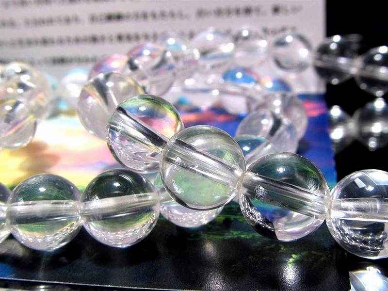 激レアの逸品 ハイクオリティ品質 アーカンソー州産 水晶 ブレスレット 10mm-10.5mm×20珠前後 透明 パワースポット由来の力