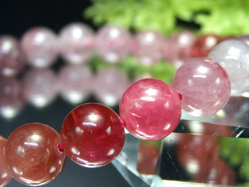 店頭展示中 透明 大珠 4A MIXスピネル 尖晶石 ブレスレット 9mm-9.5mm×21珠 目標達成のお守り 一点もの ミャンマー産 パワーストーン 天然石