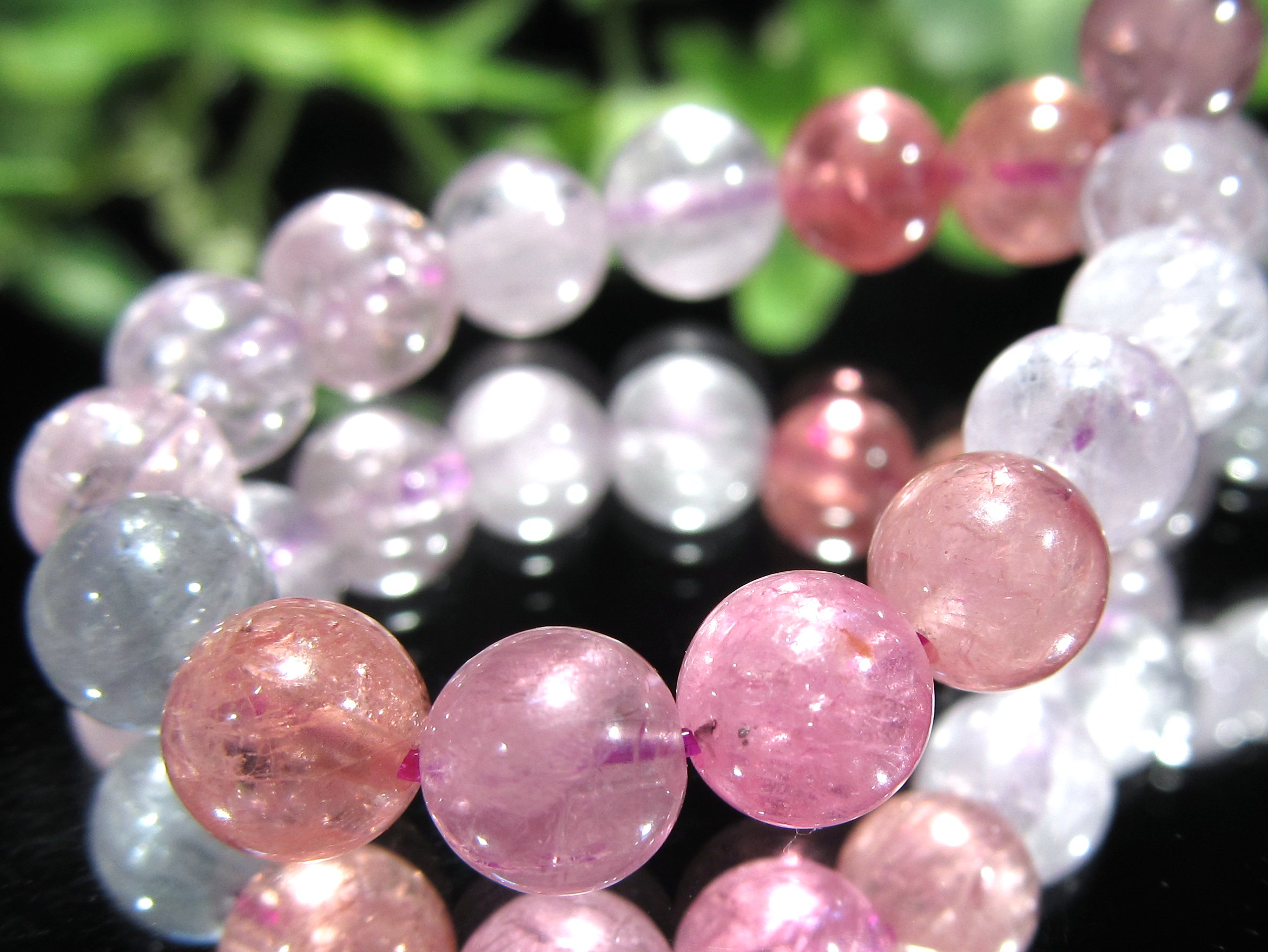 クリアMIXカラー 4A 目標達成のお守り MIXスピネル 尖晶石 ブレスレット 6mm-6.5mm×30珠 上品で優しい色合い 新しく仲間入り 8月の誕生石 一点もの