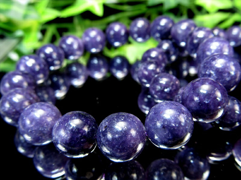 レピドライト パープルマイカ ブレスレット 11mm-11.5mm×18珠前後 妖艶パープル 雲母 変革の石 ブラジル産 パワーストーン 天然石