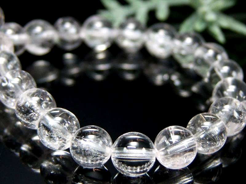 激レア 3A+ ダンビュライト ブレスレット 6mm-7mm×30珠 入手困難 強い浄化力とヒーリング作用を持つ石 繊細で気品のある透明感 1点物 メキシコ産 -r-g