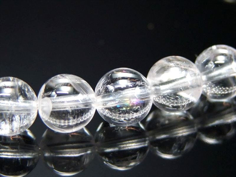 激レア・虹入り 3A+ ダンビュライト ブレスレット 6.5mm-7mm×29珠 入手困難 強い浄化力とヒーリング作用を持つ石 繊細で気品のある透明感 1点物 メキシコ産