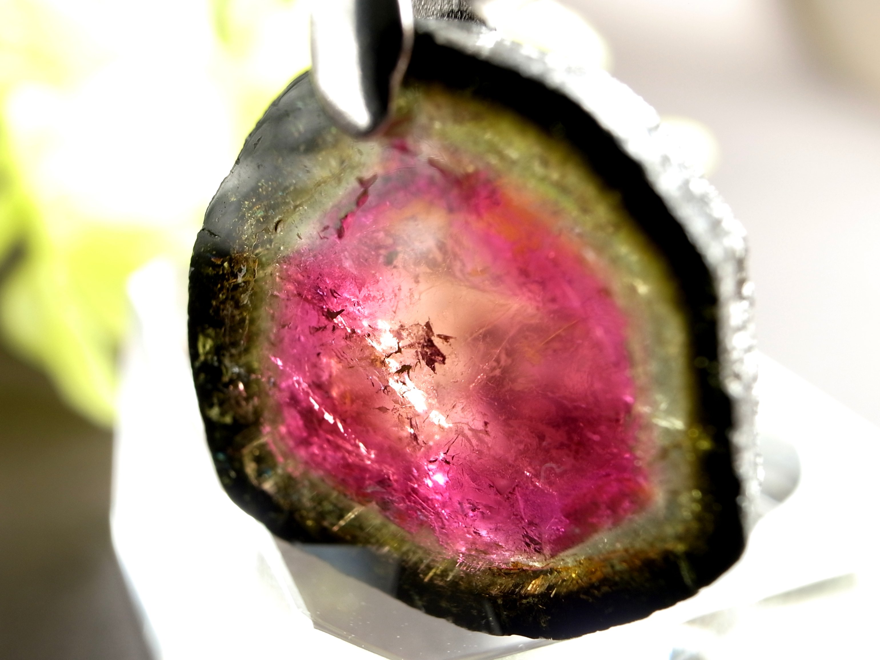 ロイヤルクラス ウォーターメロントルマリン ペンダントトップ 重さ約3.3g 希少なバイカラートルマリン 濃厚カラー 電気石 Silver925 一点もの ブラジル産