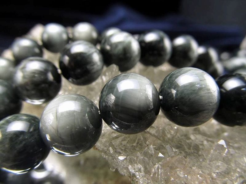 一連破格 ブラックタイプ 6mm珠 イーグルアイ 一連 約37-39cm 極上 天然石 ビーズ パワーストーン 南アフリカ産 rn-p パワーストーン 天然石
