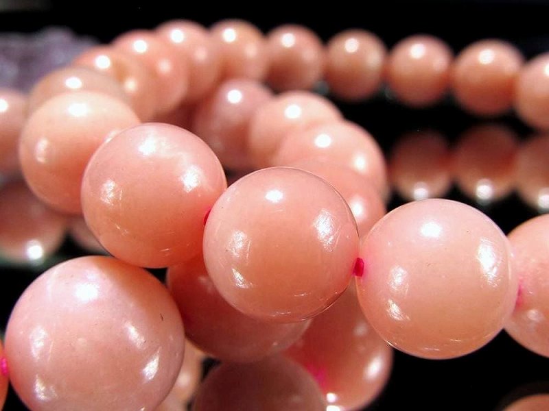 ピンクオパール ブレスレット 9mm-9.5mm×21珠前後 ナチュラルピンクカラー 女性に人気 キューピッドストーン 安産のお守り ペルー産