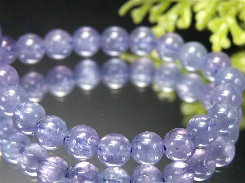 透明 5A 宝石質 タンザナイト ブルーゾイサイト ブレスレット 5mm-5.5mm×36珠 12月の誕生石 極上青紫 ポジティブに変換する 一点物 タンザニア産