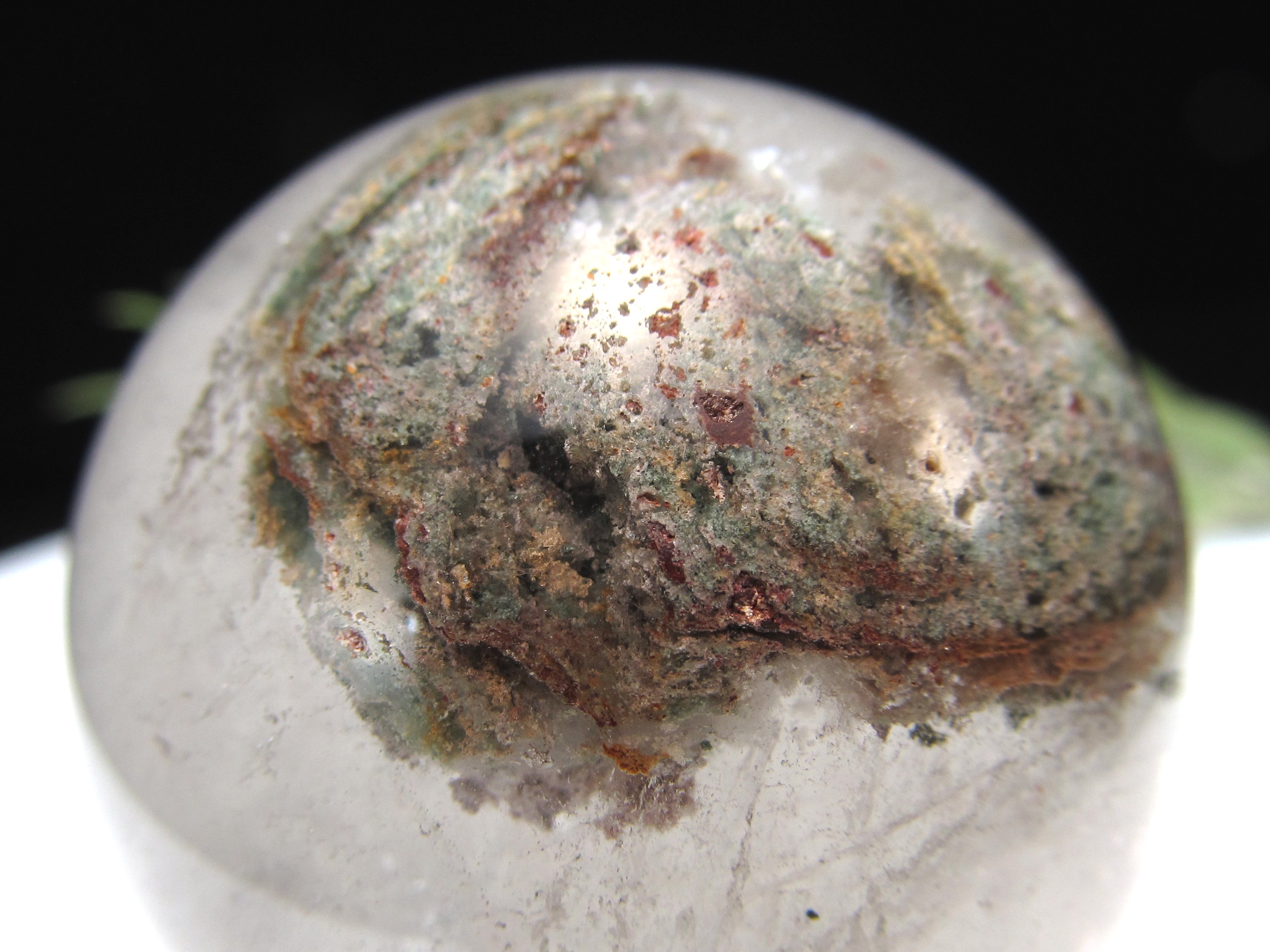 千層 虹入り 3A 龍神ガーデンクォーツ 丸玉 直径約43mm 重さ126g ガーデン水晶 ガーデンクォーツ 絶景庭園 一点物 ブラジル産