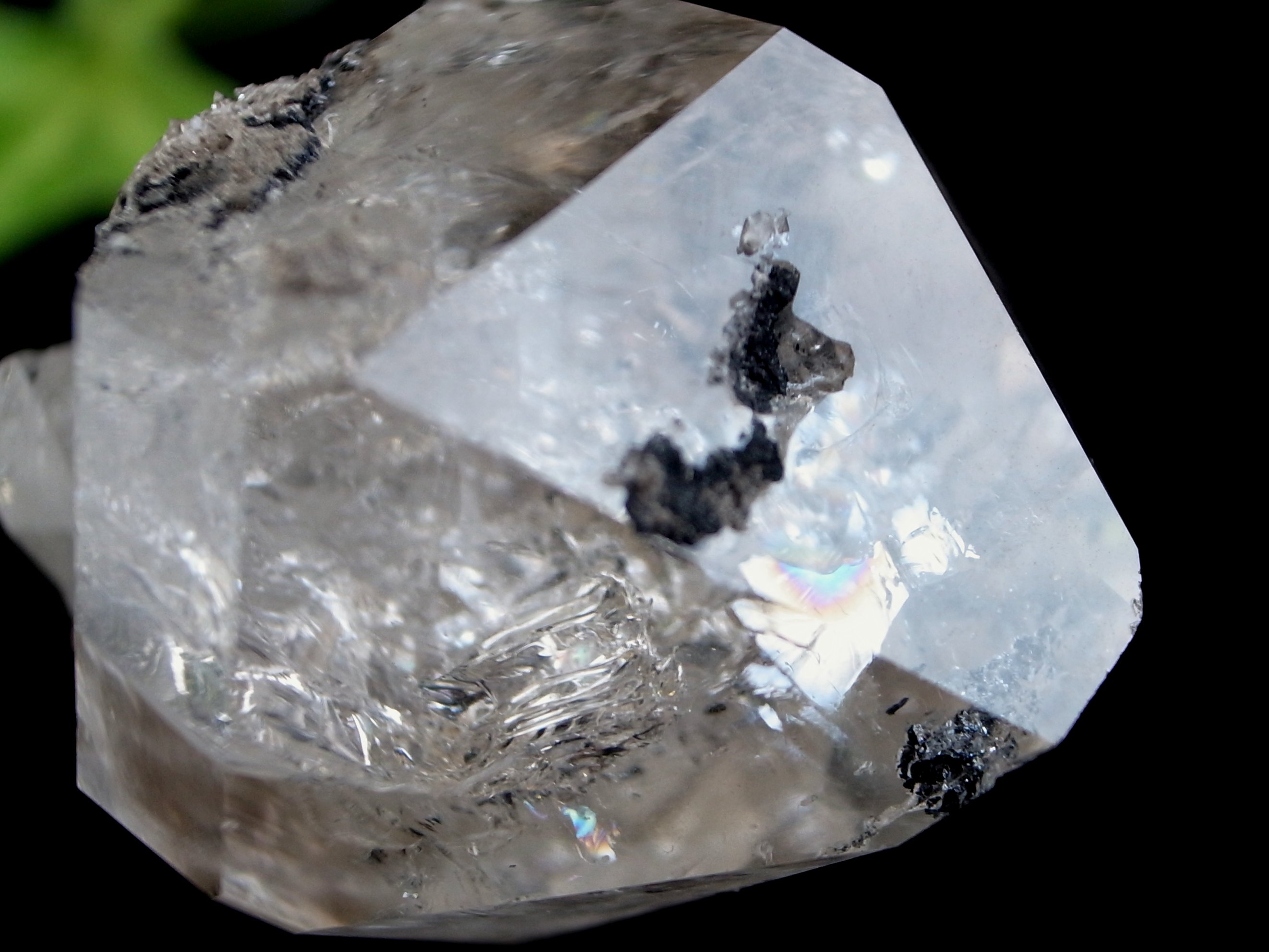 虹入り ハーキマーダイヤモンド ハーキマー水晶 結晶 最大幅 約61mm 重さ 約78g 夢の実現を助けるドリームクリスタル 透明 両剣水晶 1点物 ニューヨーク州