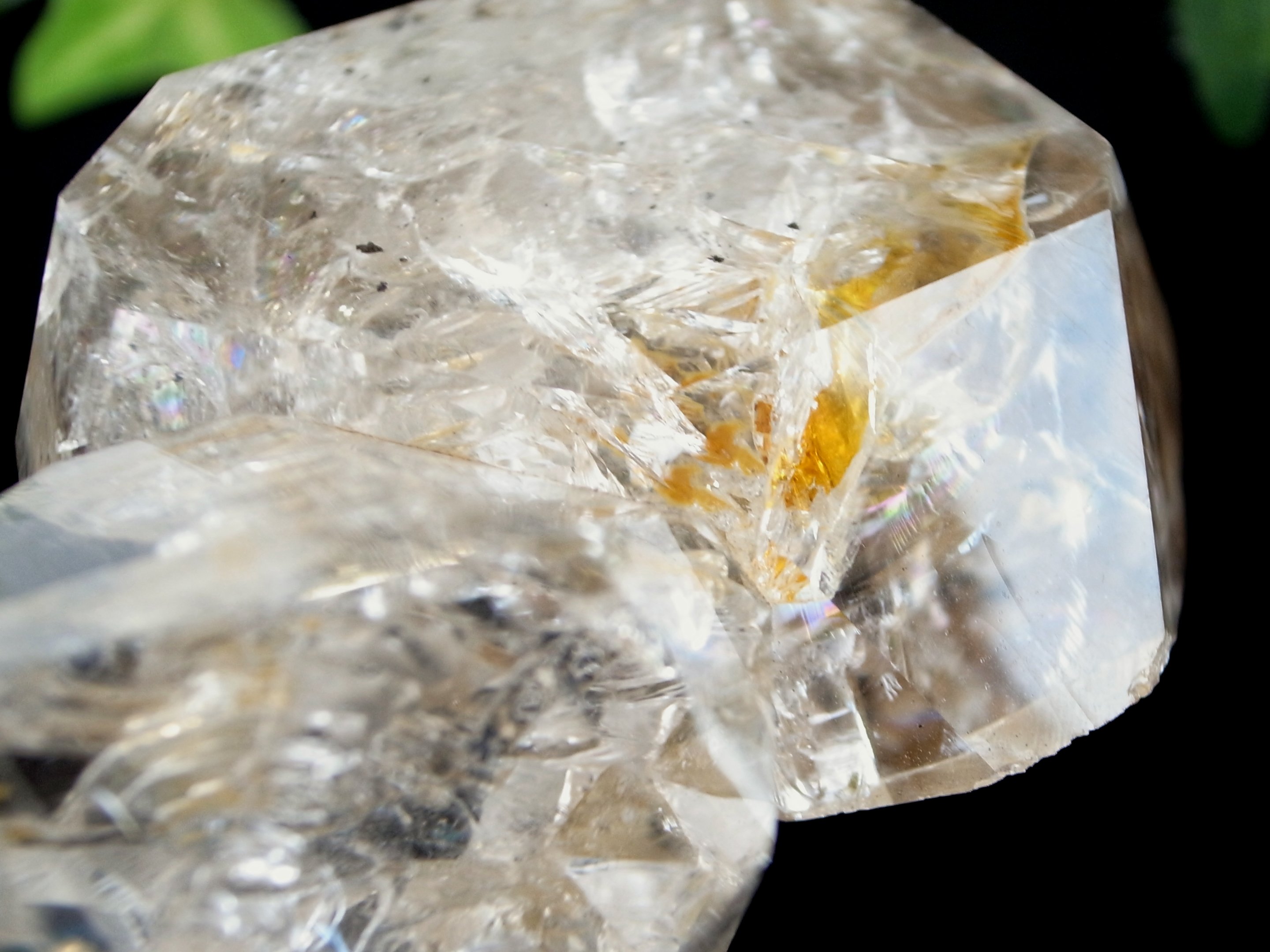 虹入り ハーキマーダイヤモンド ハーキマー水晶 結晶 最大幅 約69mm 重さ 約154g 夢の実現を助けるドリームクリスタル 透明 両剣水晶 1点物 ニューヨーク州