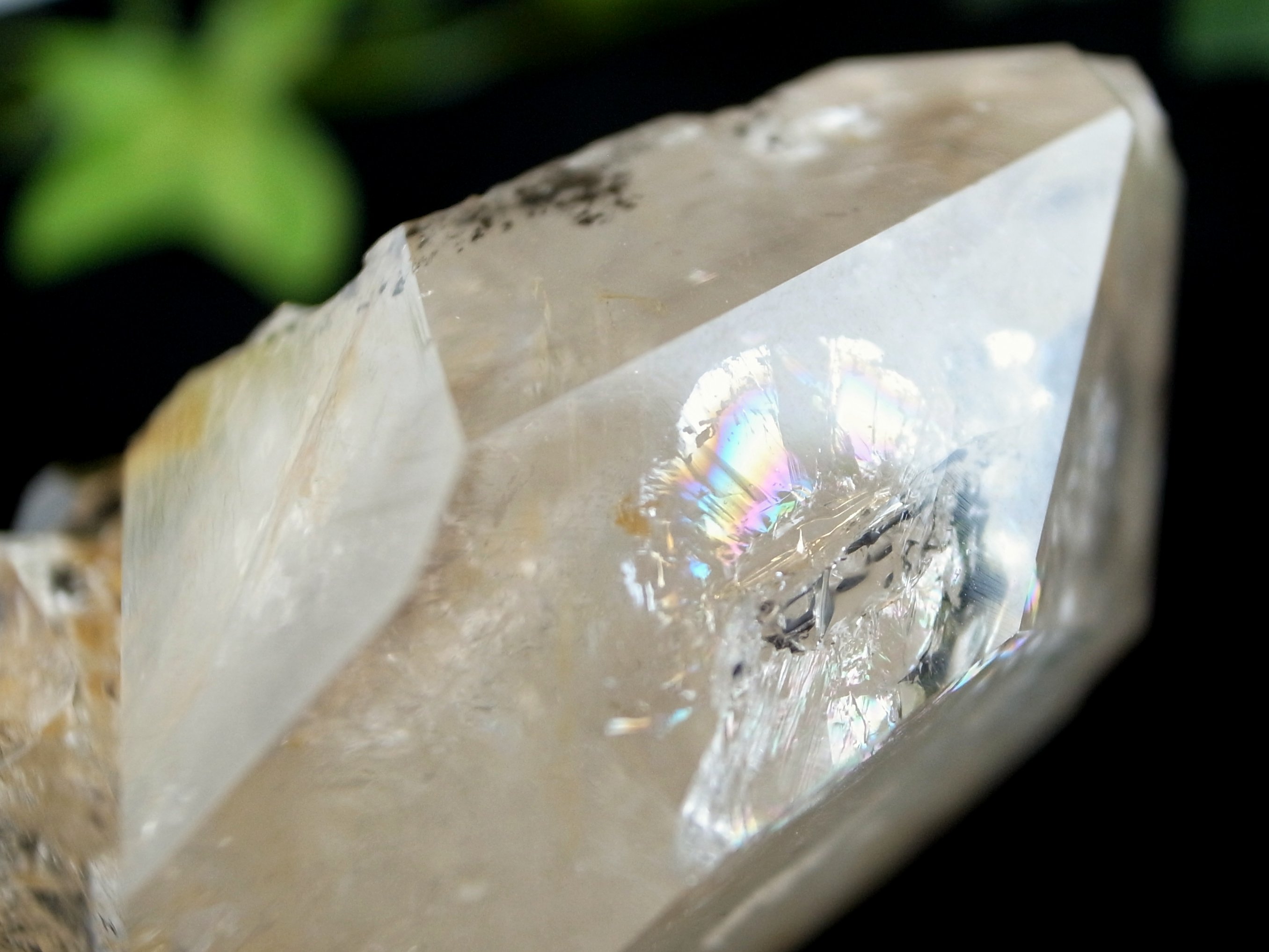 虹入り ハーキマーダイヤモンド ハーキマー水晶 結晶 最大幅 約58mm 重さ 約93g 夢の実現を助けるドリームクリスタル 透明 両剣水晶 1点物 ニューヨーク州