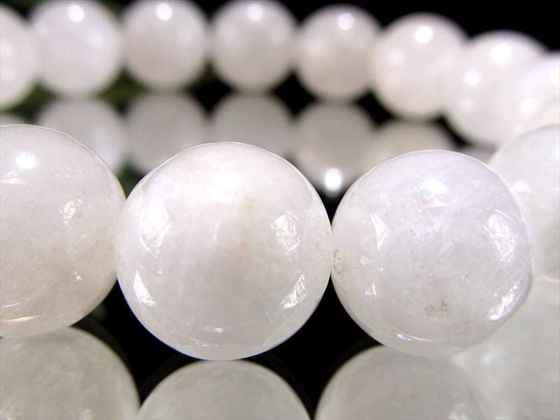 店頭展示中 鑑別書付属 ホワイトダンビュライト ブレスレット 11.5mm-12mm×17珠 入手困難 超希少な大珠 ミルキータイプ 理性の石