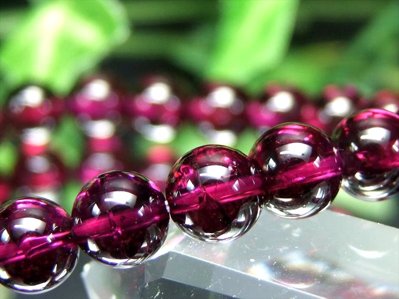 これぞロードライト 5A ロードライトガーネット ブレスレット 7.5mm-8mm×24珠 美麗ワインレッド 真実の愛の石 柘榴石 1点もの インド産