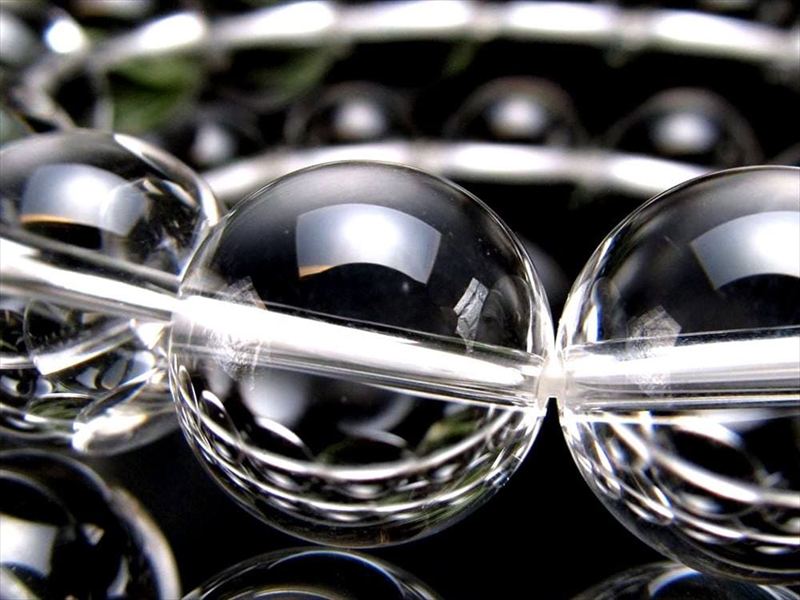 5A 天然水晶 天然クォーツ ブレスレット 約14mm-15mm×15珠前後 価格高騰につき入手困難 全てを浄化し活性化させる万能ストーン ブラジル