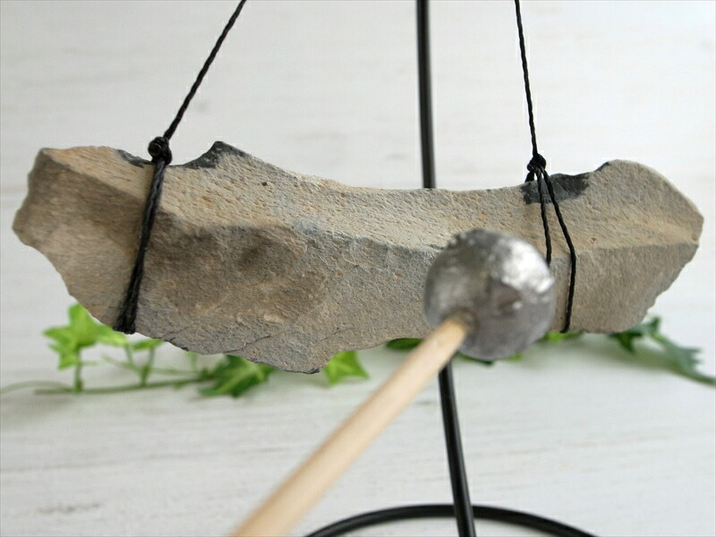 古代からの調べ 国産原石 サヌカイト 原石 石琴 石サイズ約127mm 讃岐石 1点物 香川県坂出市産